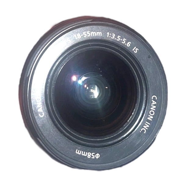 Canon EF-S 18-55mm f/3.5-5.6 IS lens with lens caps and soft case - Picture 5 of 5